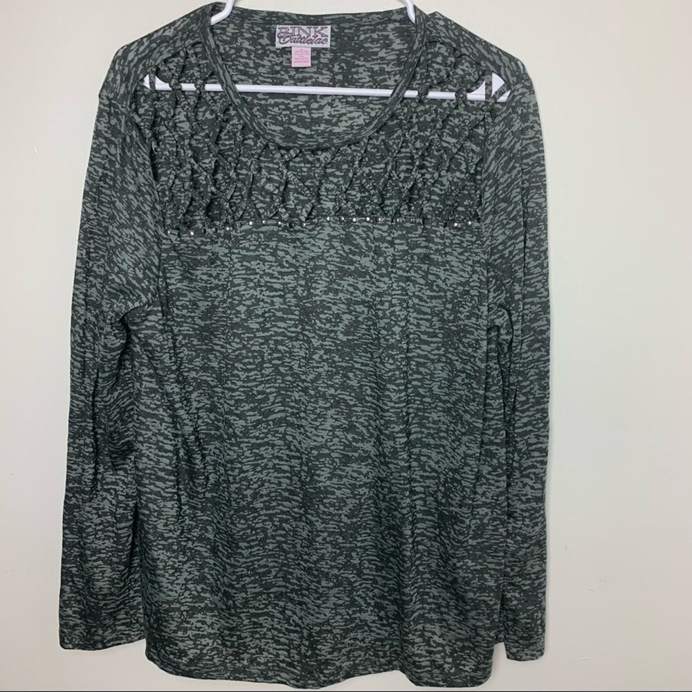 Pink Cattlelac Black Long Sleeve Shirt